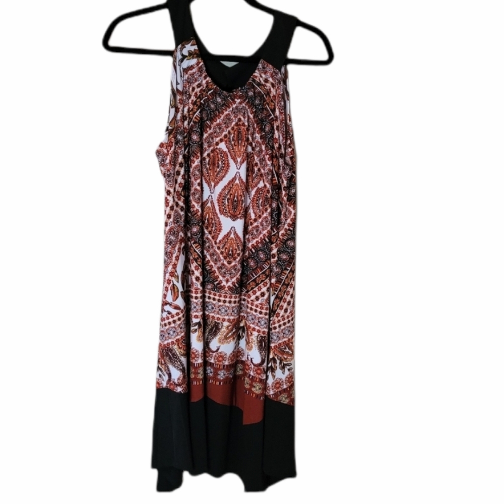 Enfocus Women brown, white, and black dress